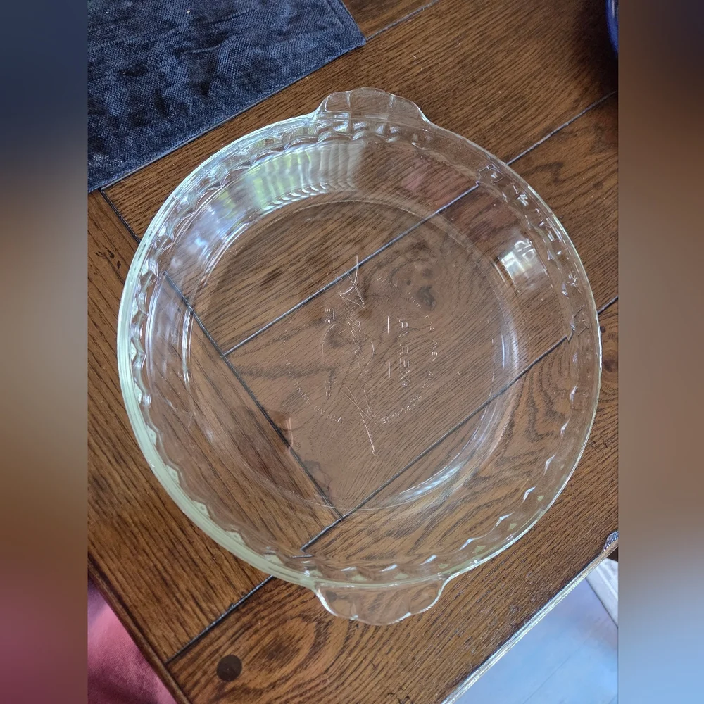 Pyrex 75th Anniversary Pie Plate 1990 Clear Glass